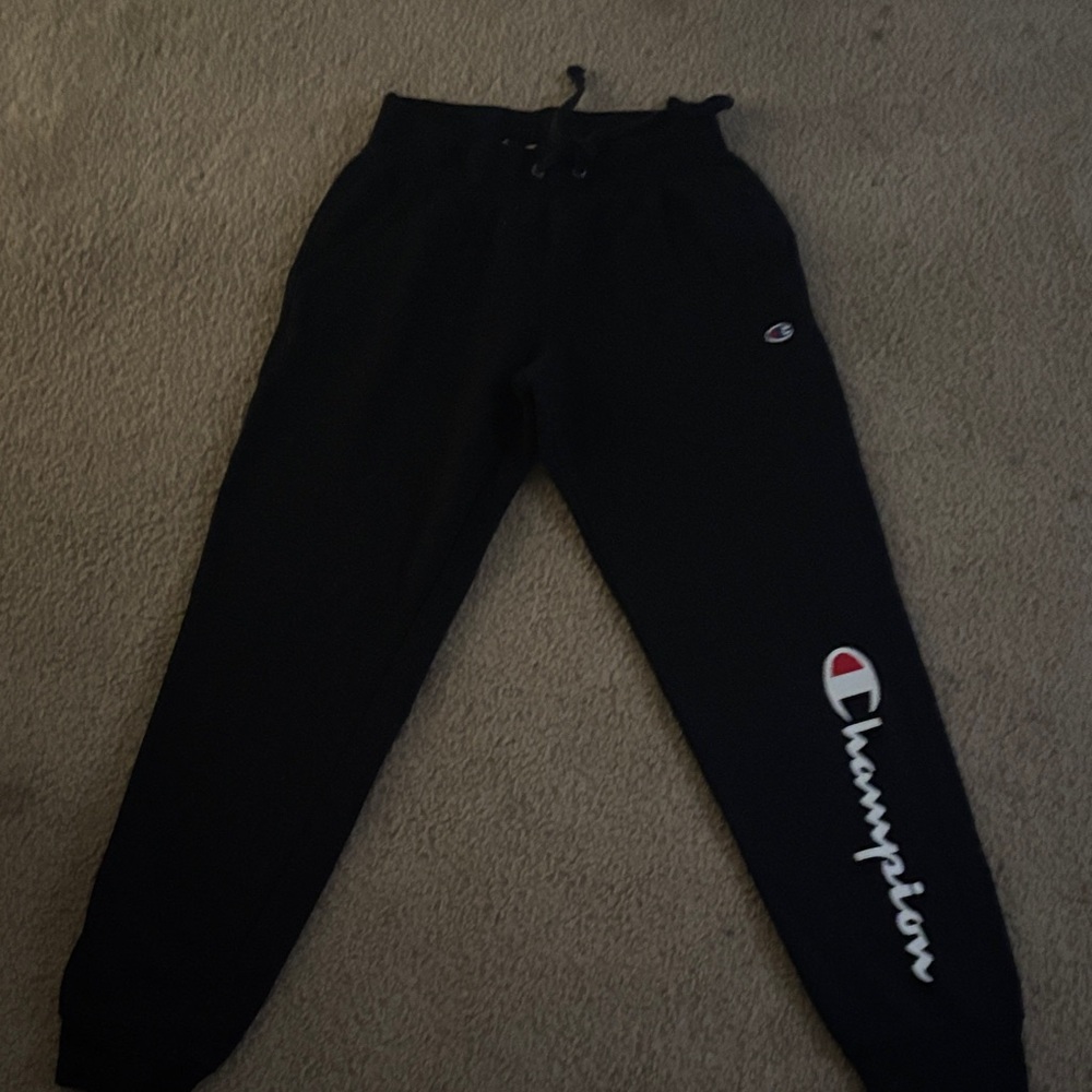 Champion Kids Black Sweatpants with Logo